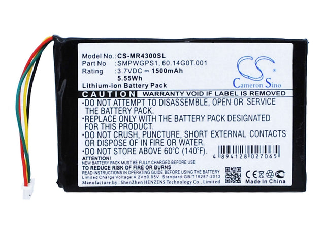 Battery For Magellan Maestro 4300, Maestro 4350, Maestro 4370 3.7v, 1500mah - 5.55wh GPS, Navigator Cameron Sino Technology Limited   