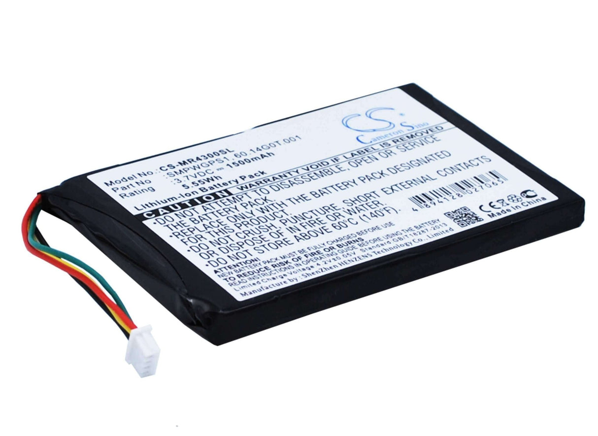 Battery For Magellan Maestro 4300, Maestro 4350, Maestro 4370 3.7v, 1500mah - 5.55wh GPS, Navigator Cameron Sino Technology Limited   