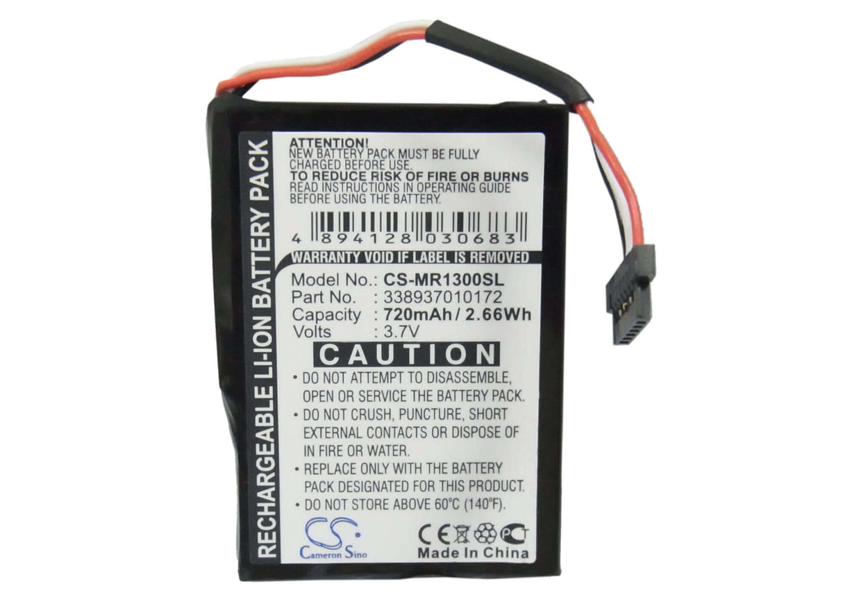 Battery For Magellan Roadmate 1300, Roadmate 1340, 3.7v, 720mah - 2.66wh GPS, Navigator Cameron Sino Technology Limited   