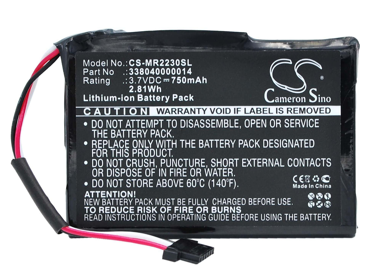 Battery For Magellan Roadmate 2230, Roadmate 2230t-lm, 3.7v, 750mah - 2.78wh GPS, Navigator Cameron Sino Technology Limited   