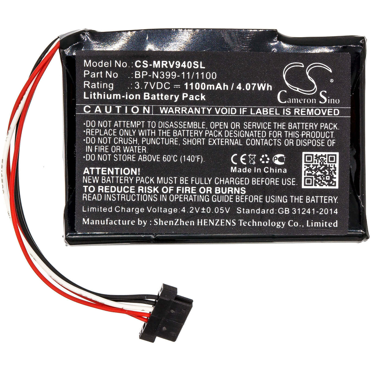 Battery For Magellan, Roadmate Rv 9490t-lmb 3.7v, 1100mah - 4.07wh GPS, Navigator Cameron Sino Technology Limited   