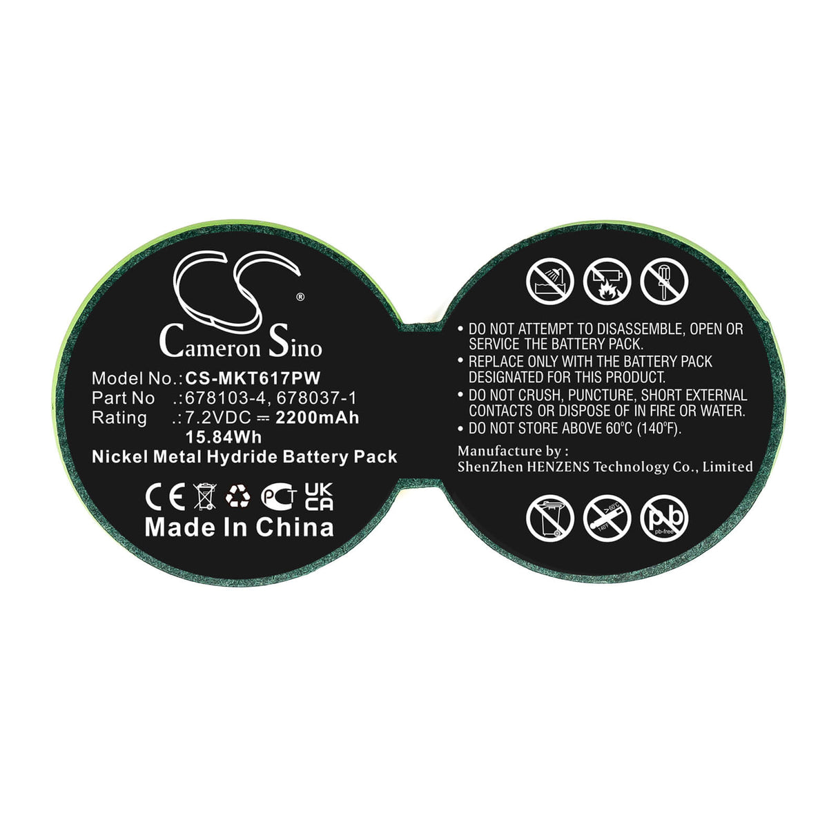 Battery For Makita, 6010sd, 6010sdw, 6070d 7.2v, 2200mah - 15.84wh Power Tools Cameron Sino Technology Limited (Power Tools)   