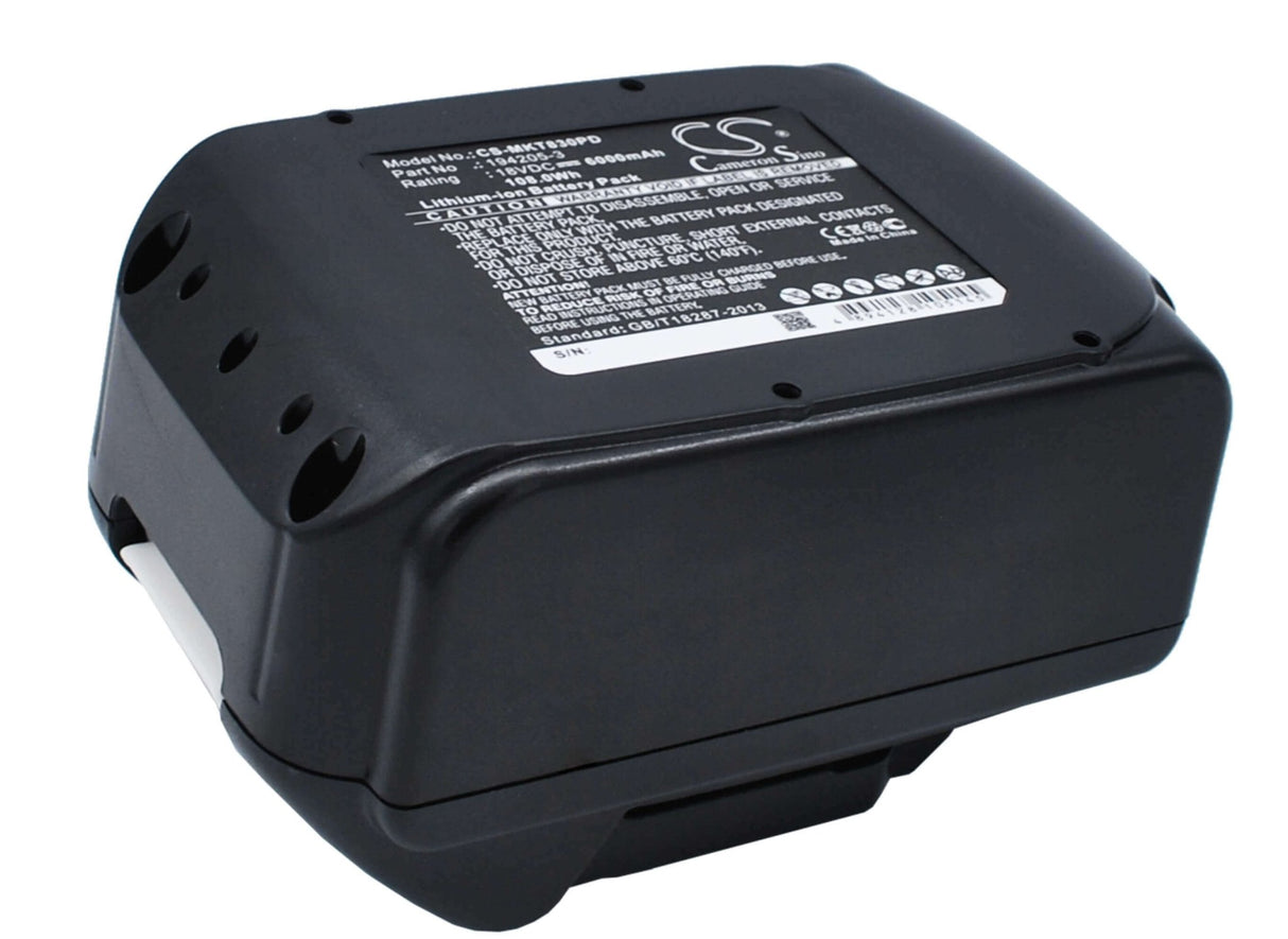 Battery For Makita, Bbo180, Bbo180z, Bcf201 18v, 6000mah - 108.00wh Power Tools Cameron Sino Technology Limited (Dangerous Goods)   