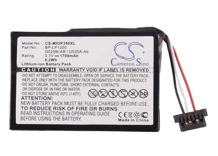 Battery For Medion Gopal P4210, Gopal P4410, Md95157 3.7v, 1700mah - 6.29wh GPS, Navigator Cameron Sino Technology Limited   