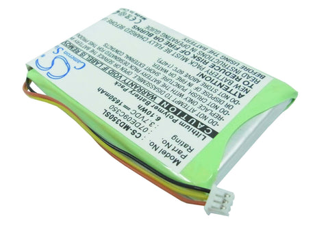 Battery For Medion Gopal Pna350, Gopal Pna350-s, Pna350 3.7v, 1650mah - 6.11wh GPS, Navigator Cameron Sino Technology Limited   