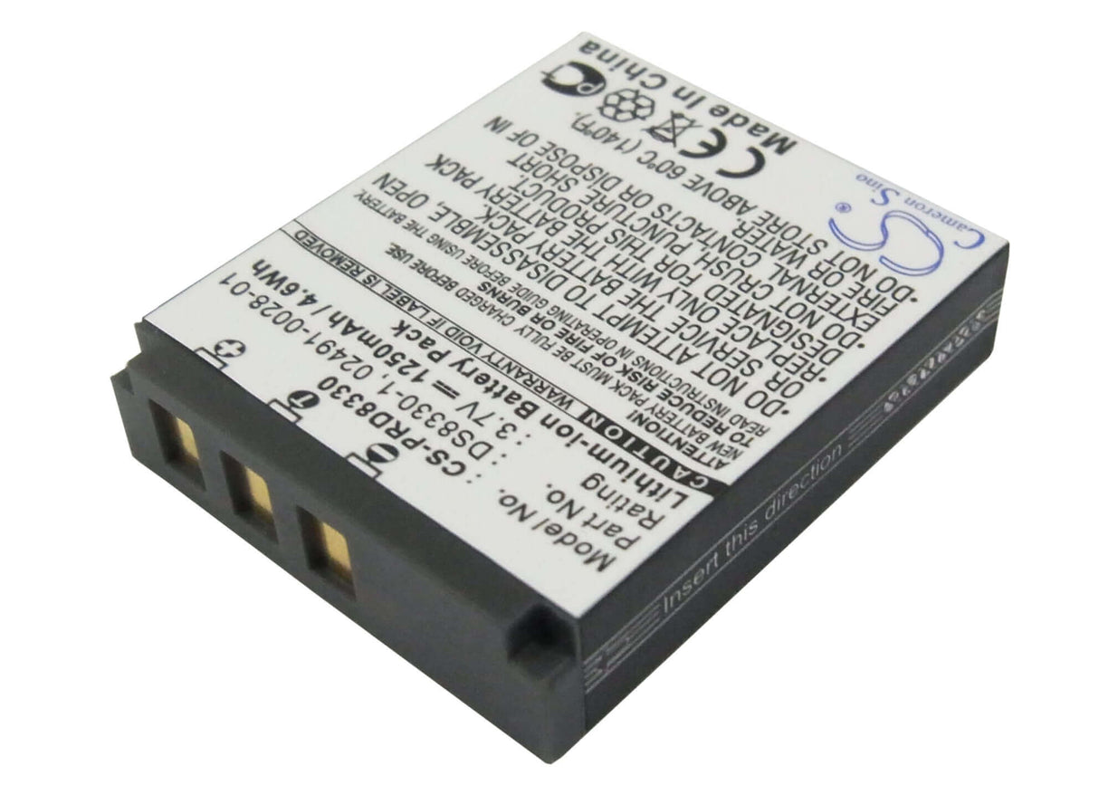 Battery For Megapix Vx8 3.7v, 1250mah - 4.63wh Camera Cameron Sino Technology Limited   