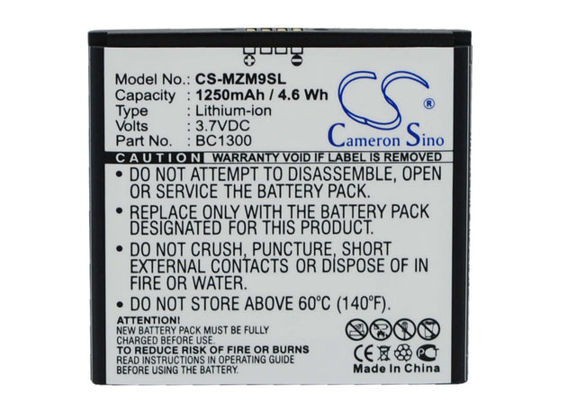 Battery For Meizu M9 3.7v, 1250mah - 4.63wh Mobile, SmartPhone Cameron Sino Technology Limited (Suspended)   