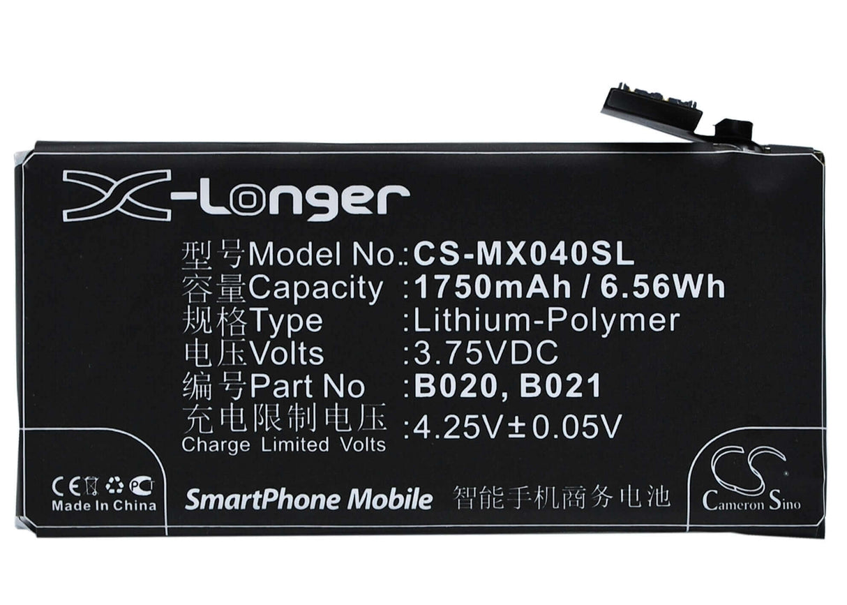 Battery For Meizu Mx2, M040, M045 3.75v, 1750mah - 6.56wh Mobile, SmartPhone Cameron Sino Technology Limited   