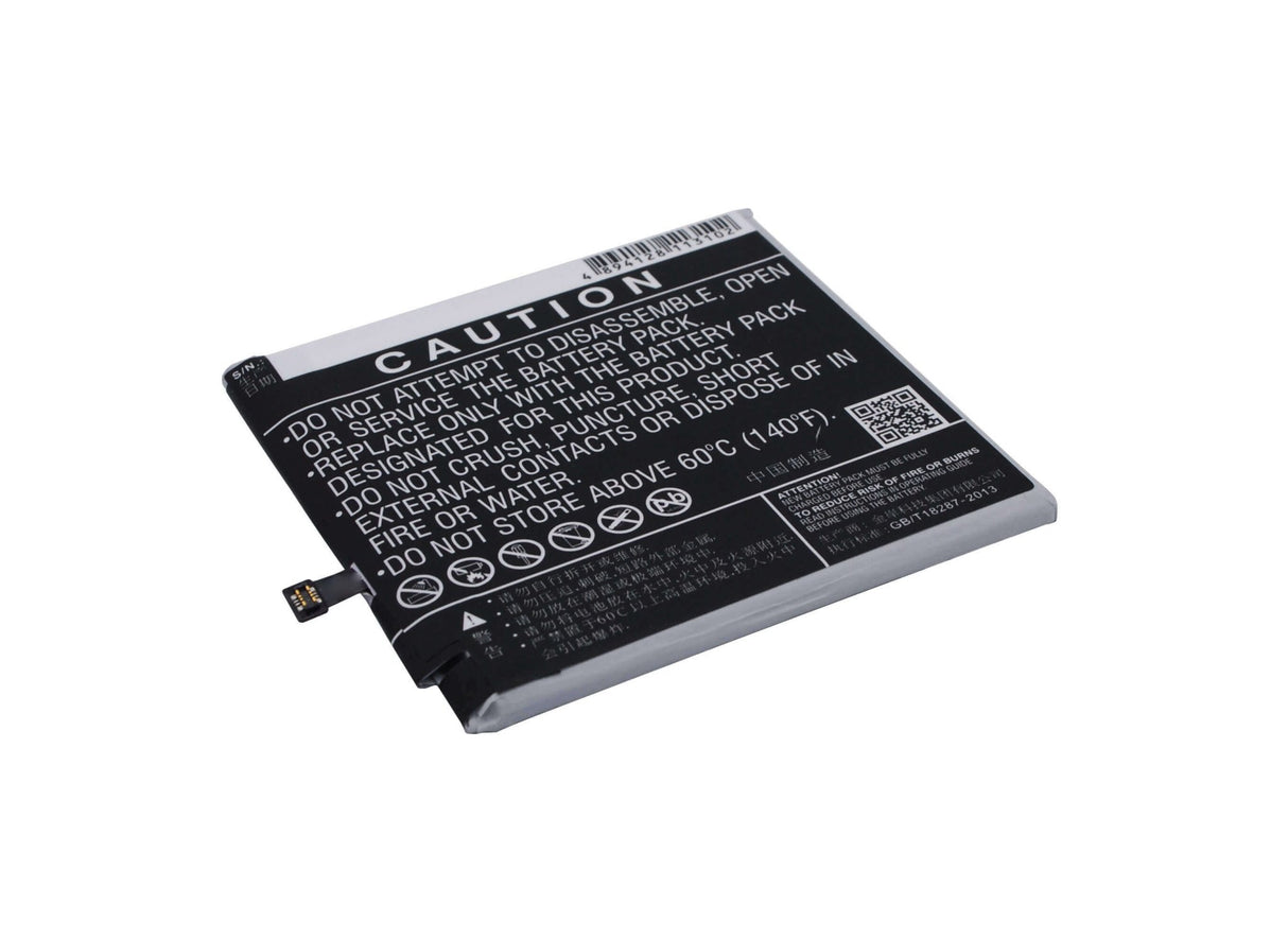 Battery For Meizu Mx5 Pro, Niux, M576 3.8v, 3000mah - 11.40wh Mobile, SmartPhone Cameron Sino Technology Limited   