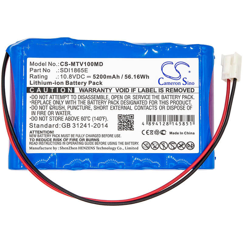 Battery For Mekics, Mtv 1000, 10.8v, 5200mah - 56.16wh Medical Cameron Sino Technology Limited (Medical)   