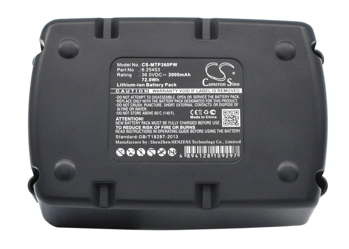 Battery For Metabo Ahs 36v, Ahs36v, Bha 36 Ltx 36v, 2000mah - 72.00wh Power Tools Cameron Sino Technology Limited (Power Tools)   