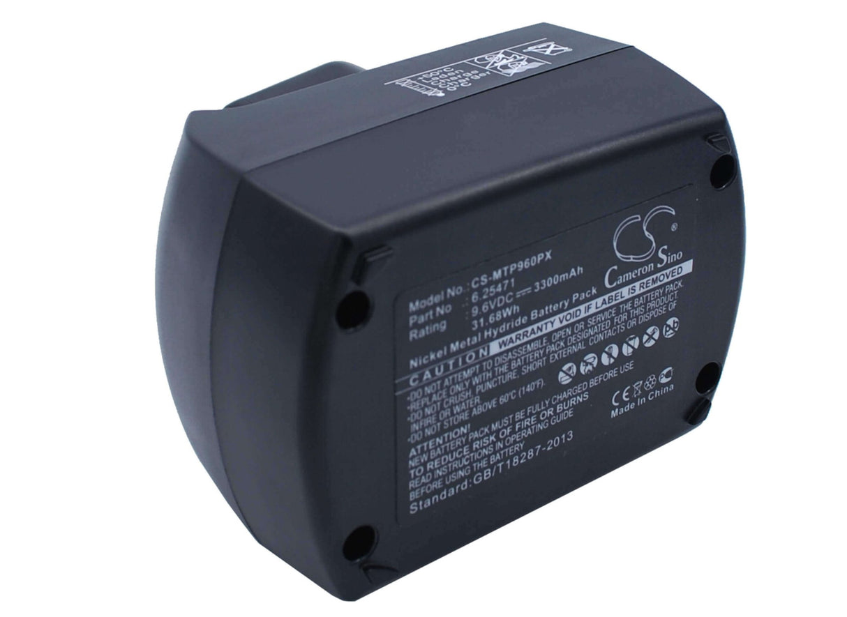 Battery For Metabo Bs 9.6, Bs9.6, Bsp9.6 9.6v, 3300mah - 31.68wh Power Tools Cameron Sino Technology Limited (Power Tools)   