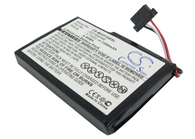 Battery For Micromaxx Mm95242 3.7v, 1350mah - 5.00wh GPS, Navigator Cameron Sino Technology Limited   