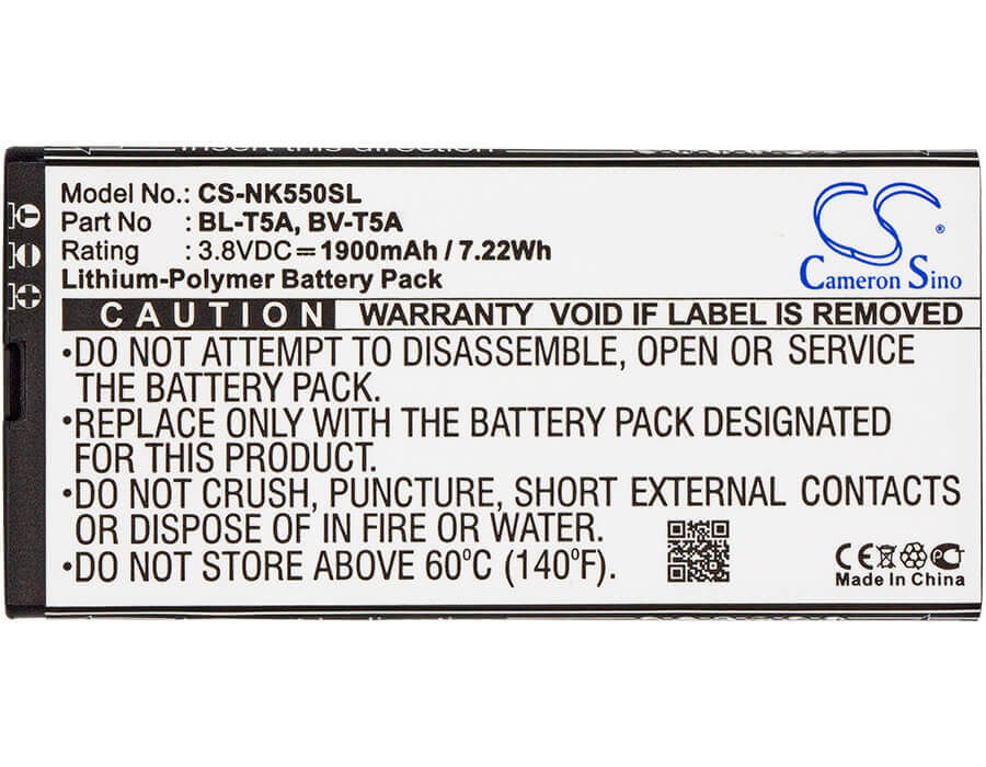 Battery For Microsoft, Lumia 550, Lumia 730 3.8v, 1900mah - 7.22wh Mobile, SmartPhone Cameron Sino Technology Limited   