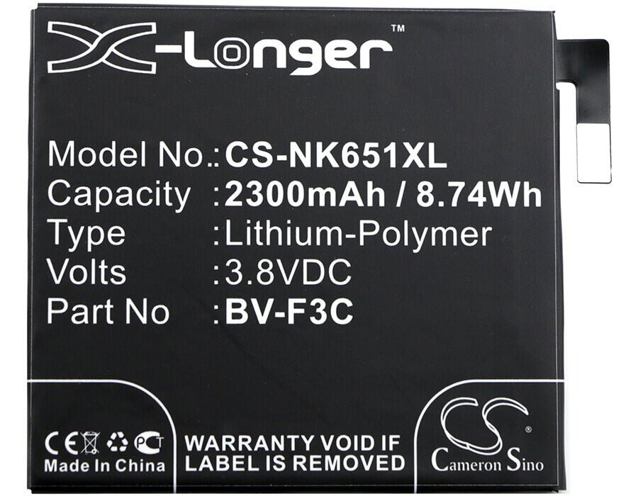 Battery For Microsoft, Lumia 650 Xl, Nokia, Lumia 650 Xl 3.8v, 2300mah - 8.74wh Mobile, SmartPhone Cameron Sino Technology Limited   