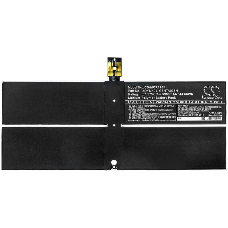 Battery For Microsoft, Surface 1769, Surface 1782, Surface 2-lqn-00004 7.57v, 5900mah - 44.66wh Tablet Cameron Sino Technology Limited   