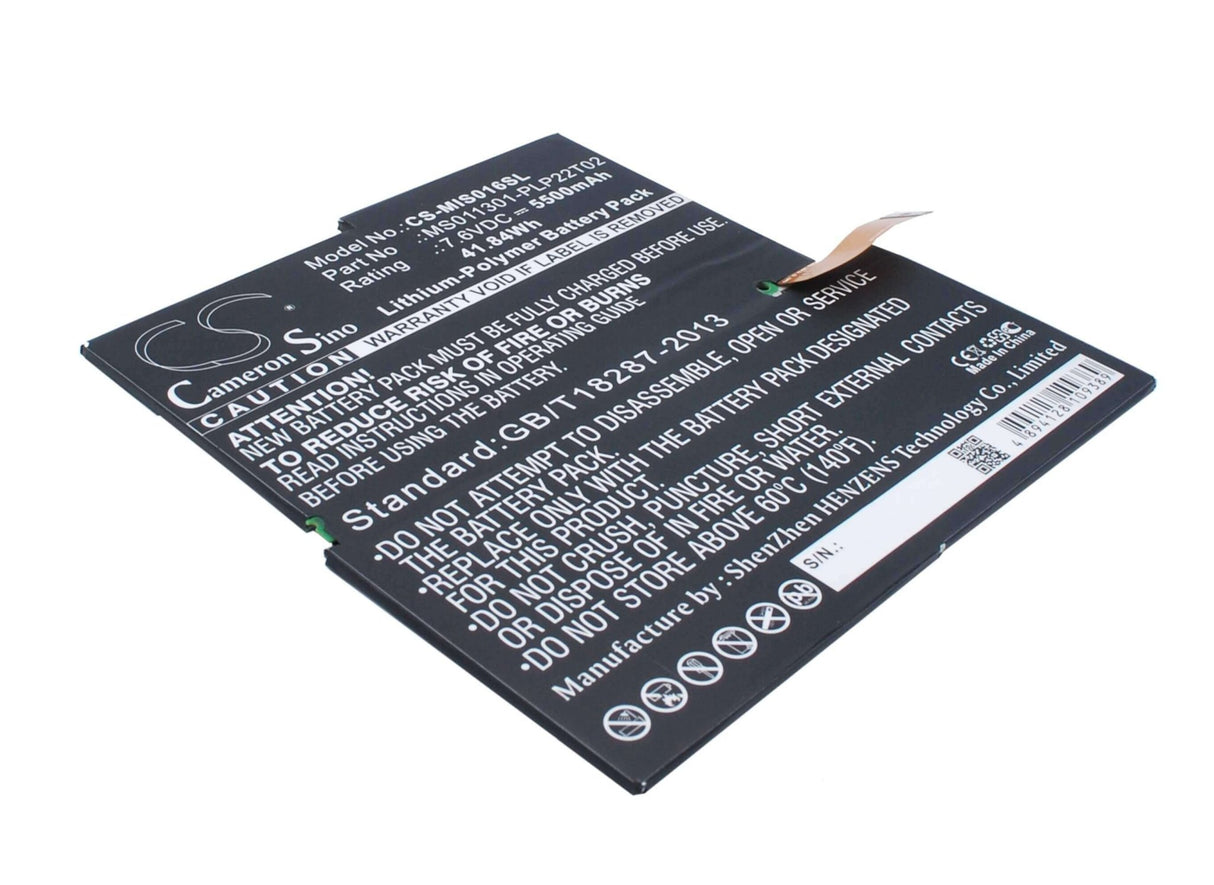 Battery For Microsoft Surface 3, Surface Pro 3, Mq2-0000 7.6v, 5500mah - 41.80wh Tablet Cameron Sino Technology Limited   