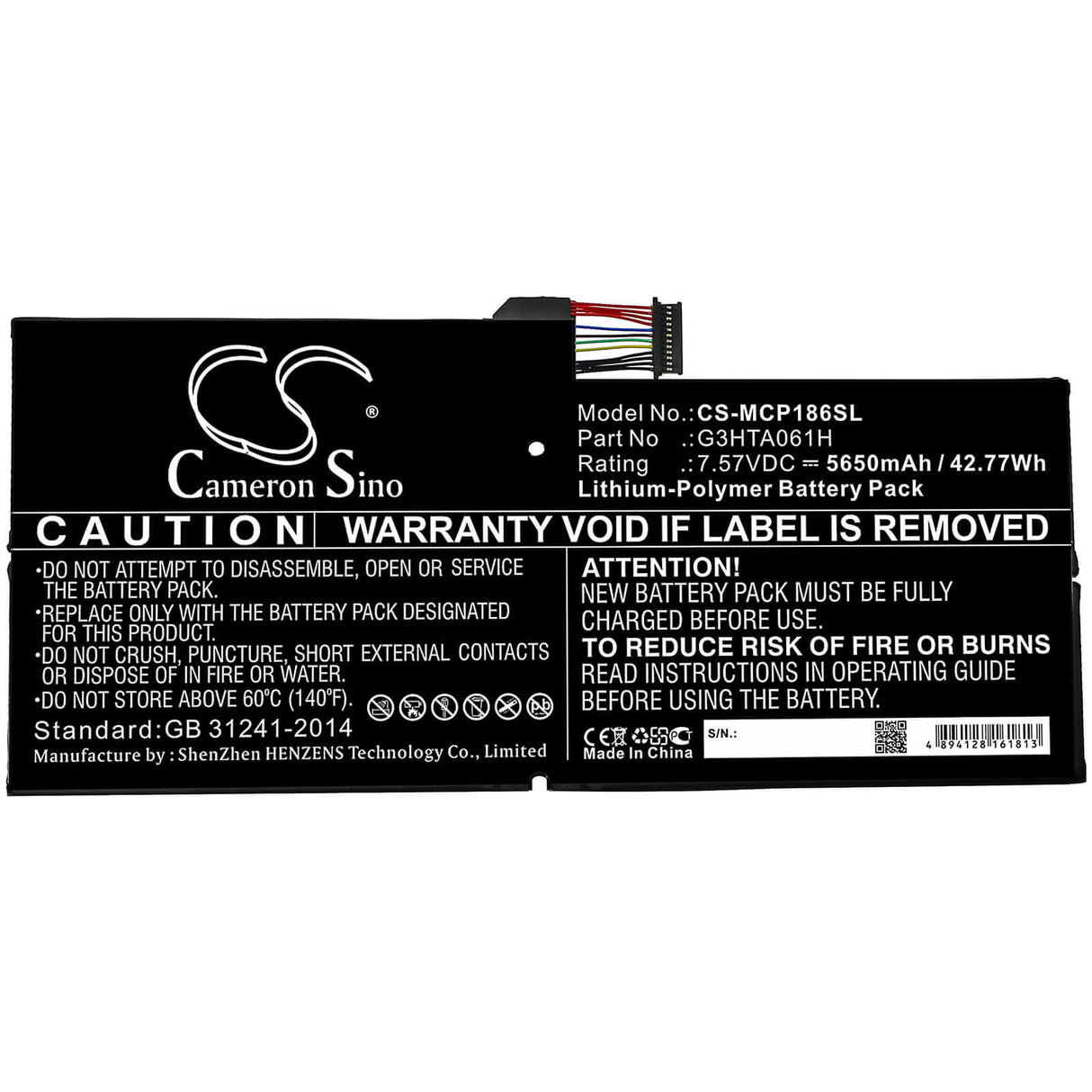 Battery For Microsoft, Surface Pro 7, Surface Pro 7 1866 7.57v, 5650mah - 42.77wh Tablet Cameron Sino Technology Limited   