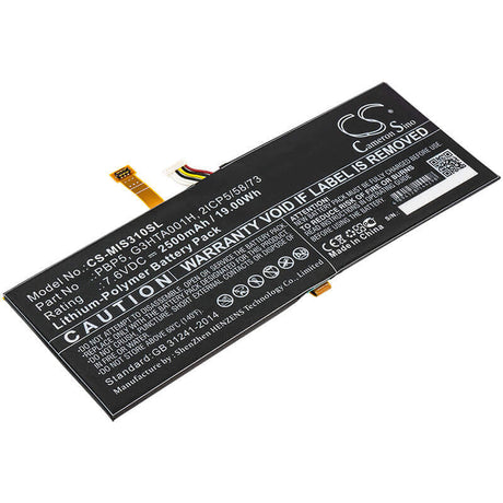 Battery For Microsoft, Surfacebook With Performance Base, 7.6v, 2500mah - 19.00wh Tablet Cameron Sino Technology Limited   