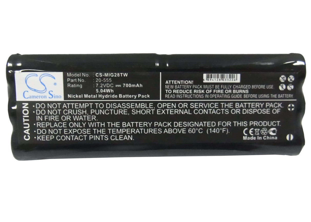 Battery For Midland G-28, G-30 7.2v, 700mah - 5.04wh Two-Way Radio Cameron Sino Technology Limited   