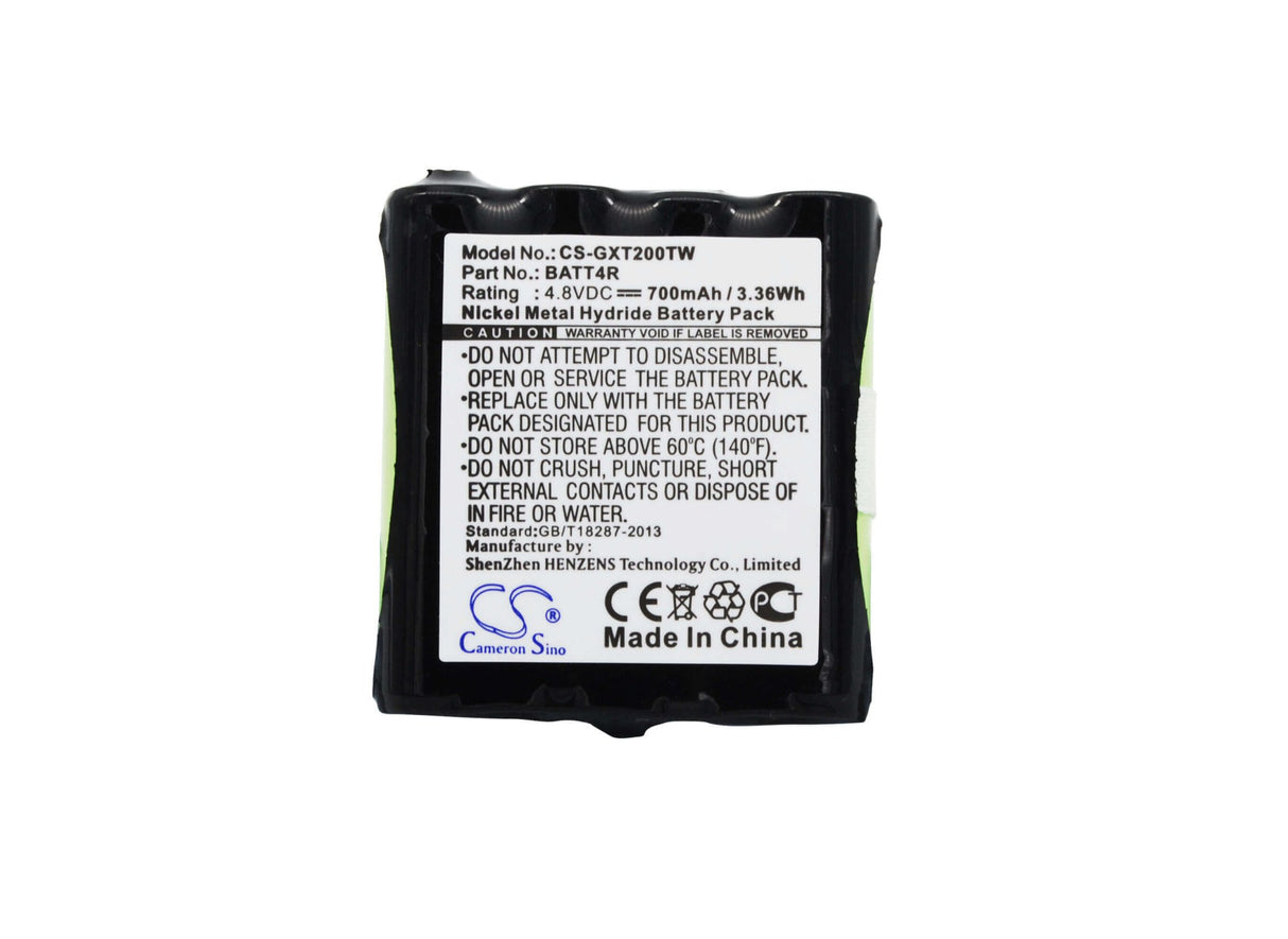 Battery For Midland Gxt200, Gxt250, G223 4.8v, 700mah - 3.36wh Two-Way Radio Cameron Sino Technology Limited   