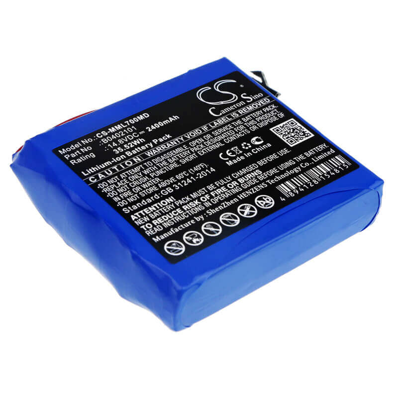 Battery For Million, Ml1100, Ml700 14.8v, 2850mah - 42.18wh Batteries for Electronics Cameron Sino Technology Limited (Medical)   