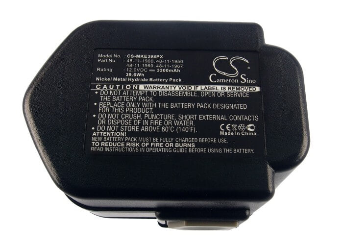 Battery For Milwaukee 0501-20, 0501-21, 0501-23 12v, 3300mah - 39.60wh Power Tools Cameron Sino Technology Limited (Power Tools)   