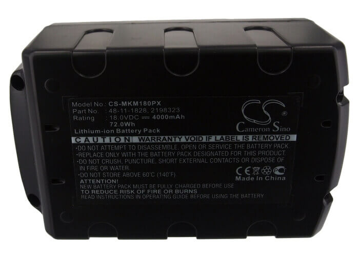 Battery For Milwaukee 0880-20, 2601, 2610 18v, 4000mah - 72.00wh Power Tools Cameron Sino Technology Limited (Power Tools)   