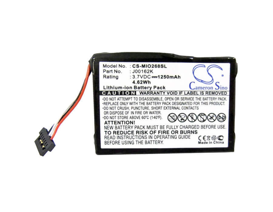 Battery For Mitac Mio 138, Mio 268, Mio 268 Plus 3.7v, 1250mah - 4.63wh GPS, Navigator Cameron Sino Technology Limited   