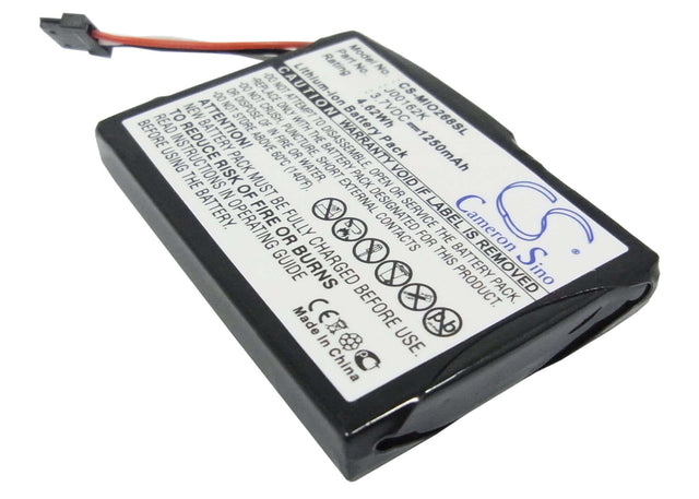 Battery For Mitac Mio 138, Mio 268, Mio 268 Plus 3.7v, 1250mah - 4.63wh GPS, Navigator Cameron Sino Technology Limited   