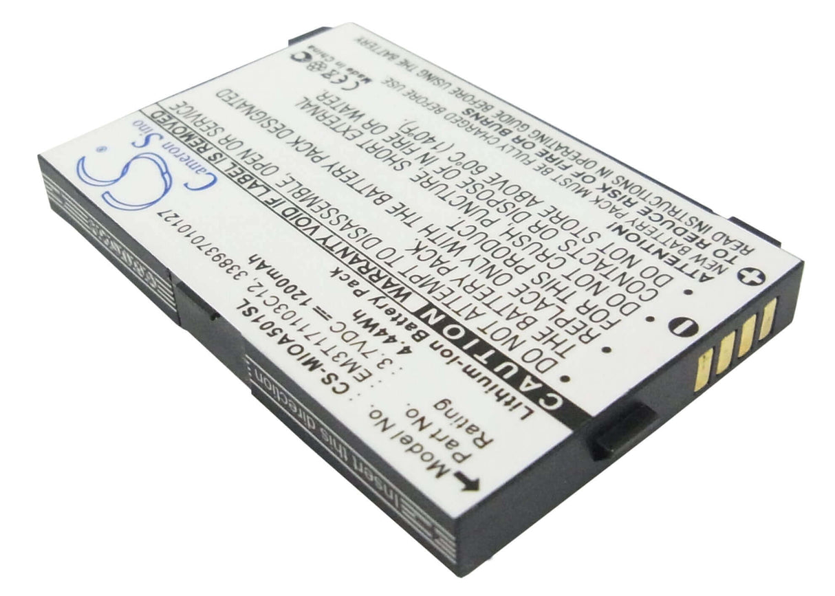 Battery For Mitac Mio A500, Mio A501, Mio A502 3.7v, 1200mah - 4.44wh Mobile, SmartPhone Cameron Sino Technology Limited   