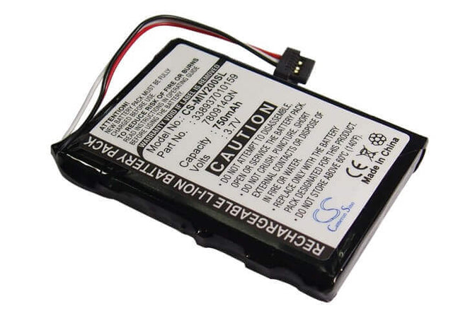 Battery For Mitac Mio Moov 200, Mio Moov 200e, Mio Moov 200u 3.7v, 750mah - 2.78wh GPS, Navigator Cameron Sino Technology Limited   