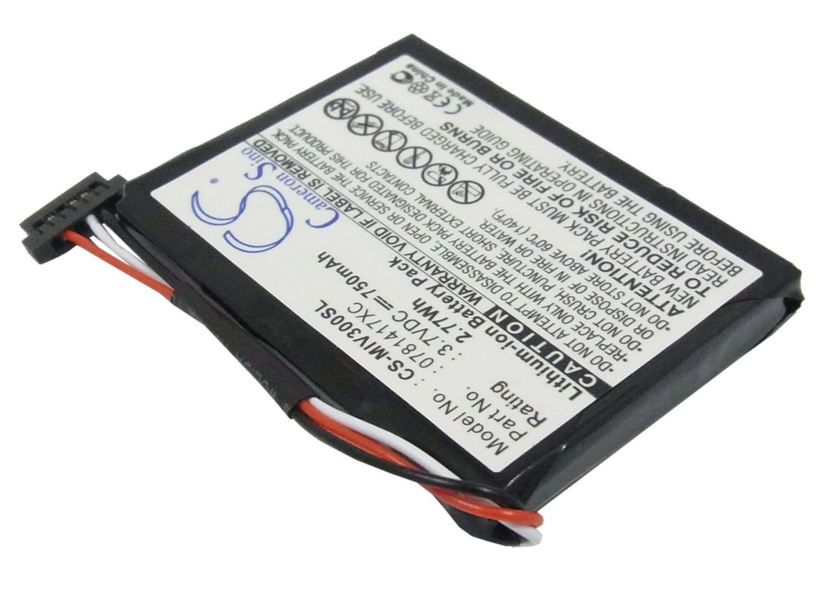 Battery For Mitac Mio Moov 360u, Mio Moov 300, Mio Moov 301 3.7v, 750mah - 2.78wh GPS, Navigator Cameron Sino Technology Limited   