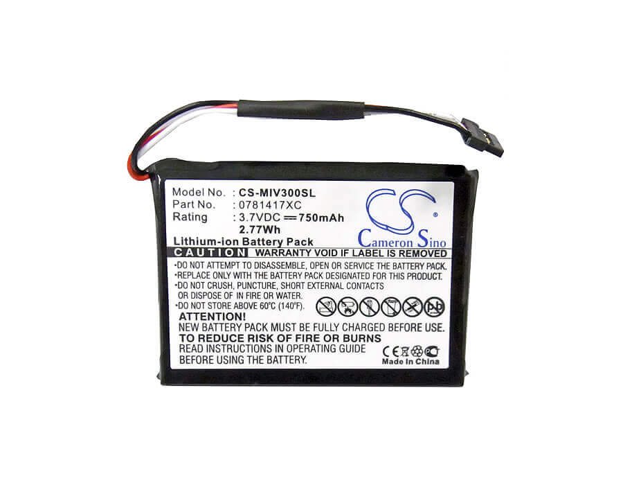 Battery For Mitac Mio Moov 360u, Mio Moov 300, Mio Moov 301 3.7v, 750mah - 2.78wh GPS, Navigator Cameron Sino Technology Limited   