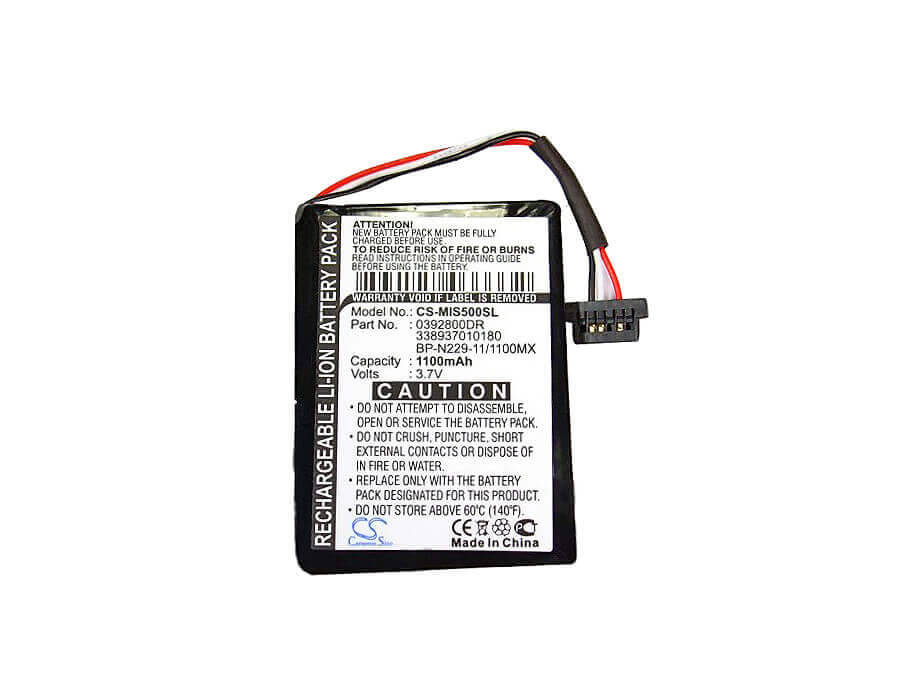 Battery For Mitac Mio Moov S500, Mio Moov S556, 3.7v, 1100mah - 4.07wh GPS, Navigator Cameron Sino Technology Limited   