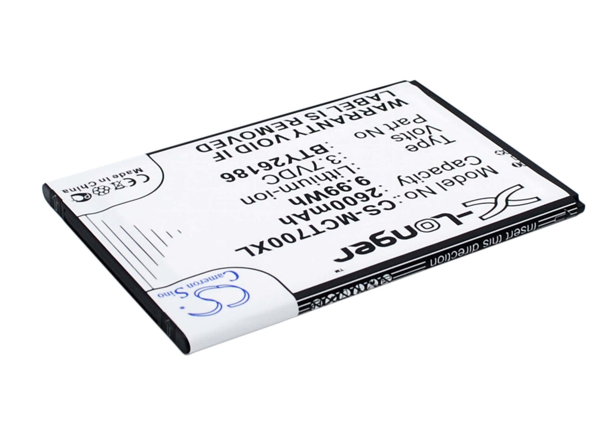 Battery For Mobistel Cynus T7, Mt-600s, Mt-600w 3.7v, 2600mah - 9.62wh Batteries for Electronics Cameron Sino Technology Limited   