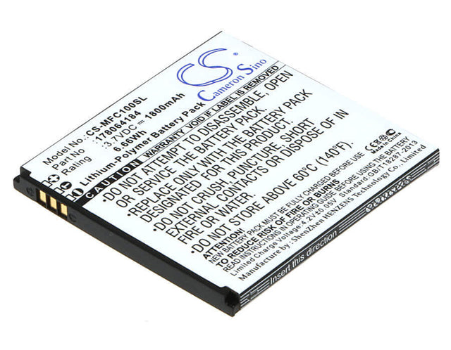 Battery For Mobiwire Cygnus 3.7v, 1800mah - 6.66wh Mobile, SmartPhone Cameron Sino Technology Limited   