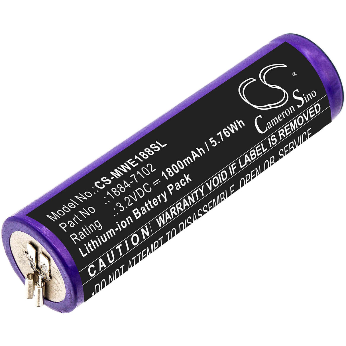 Battery For Moser, 1884 Li+pro, Ermila 1884, Ermila 1885 3.2v, 1800mah - 5.76wh Shaver Cameron Sino Technology Limited   