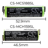 Battery For Moser, Chromini 1591, Chromini 1591b, Chromini 1591q 1.2v, 1200mah - 1.44wh Shaver Cameron Sino Technology Limited   