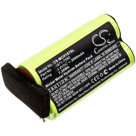 Battery For Moser, Chromstyle 1871, Super Cordless 1872 Clipper, Wella Academy Chromstyle 3.6v, 2000mah - 7.20wh Shaver Cameron Sino Technology Limited   