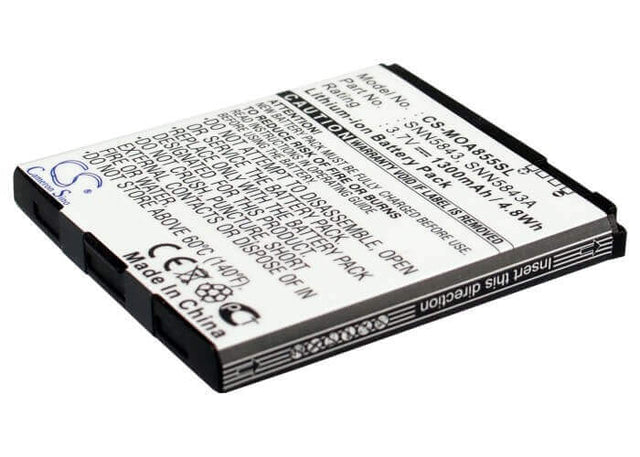 Battery For Motorola Cliq Mb200, Droid, Droid A855 3.7v, 1300mah - 4.81wh Mobile, SmartPhone Cameron Sino Technology Limited   