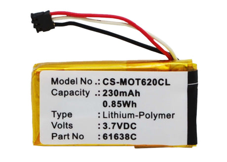 Battery For Motorola, Dect 6.0, It6, It6-2 3.7v, 230mah - 0.85wh Cordless Phone Cameron Sino Technology Limited (Cordless Phone)   