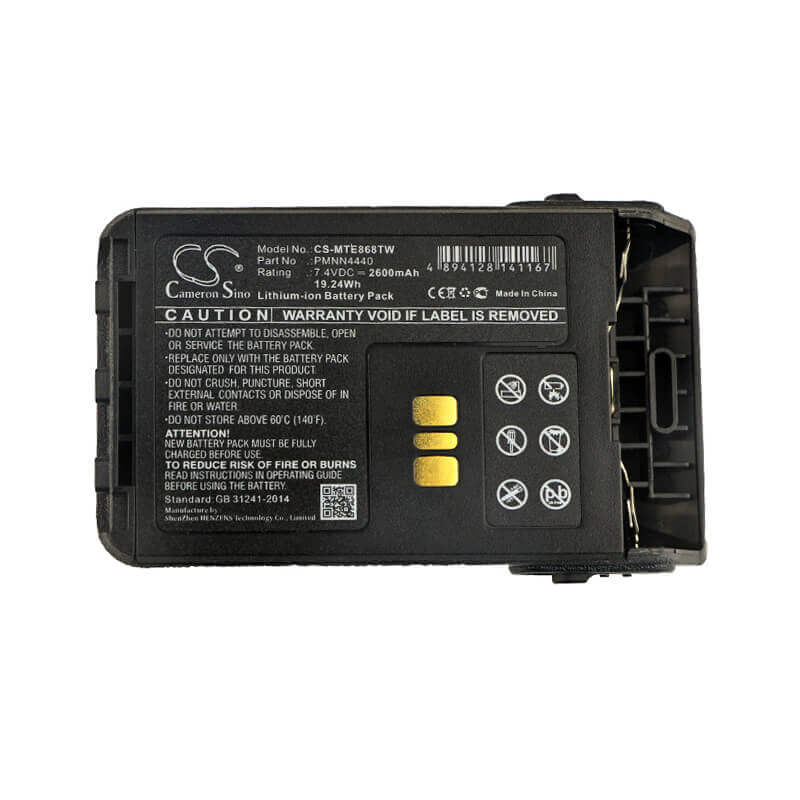 Battery For Motorola, Dp3441, Dp3441e, Dp3661e 7.4v, 2600mah - 19.24wh Two-Way Radio Cameron Sino Technology Limited   