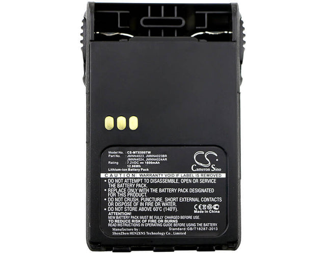 Two-Way Radio Battery For Motorola Gp328 Plus, Gp329 Plus, Gp338 Plus 7.2v, 1800mah - 12.96wh Two-Way Radio Cameron Sino Technology Limited   