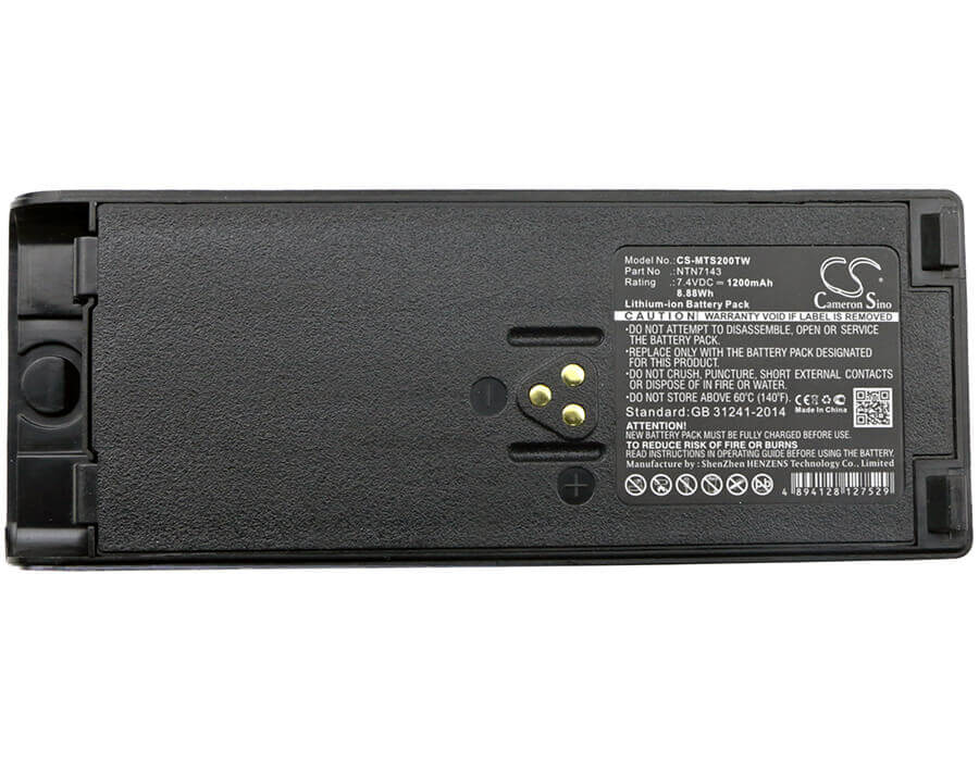 Battery For Motorola Gp900, Gp1200, Ht1000 7.4v, 1200mah - 8.88wh Two-Way Radio Cameron Sino Technology Limited   