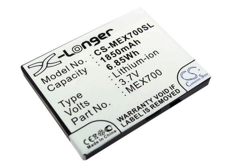 Battery For Motorola Lex 700 3.7v, 1850mah - 6.85wh Mobile, SmartPhone Cameron Sino Technology Limited (Suspended)   