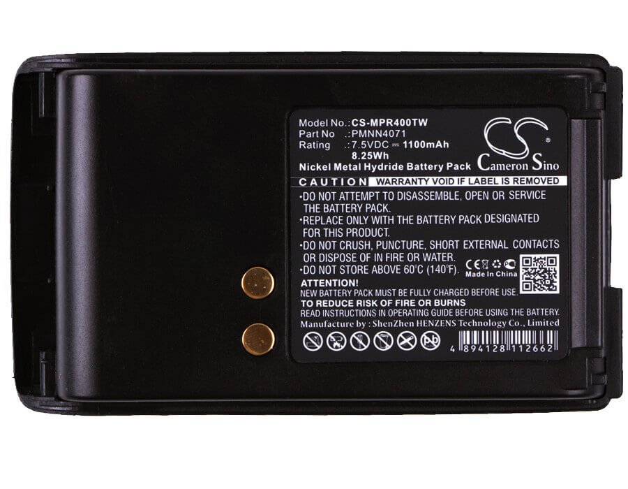 Battery For Motorola Mag One Bpr40, A8 7.5v, 1100mah - 8.25wh Two-Way Radio Cameron Sino Technology Limited   