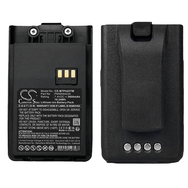 Battery For Motorola, Mag, One, Q11, Mag 7.4v, 2600mah - 19.24wh Two-Way Radio Cameron Sino Technology Limited   