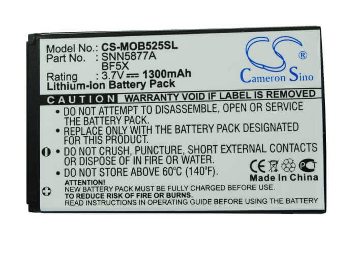 Battery For Motorola Mb525, Mb520, Defy 3.7v, 1300mah - 4.81wh Mobile, SmartPhone Cameron Sino Technology Limited   