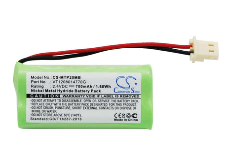 Battery For Motorola, Mbp20 2.4v, 700mah - 1.68wh BabyPhone Cameron Sino Technology Limited   